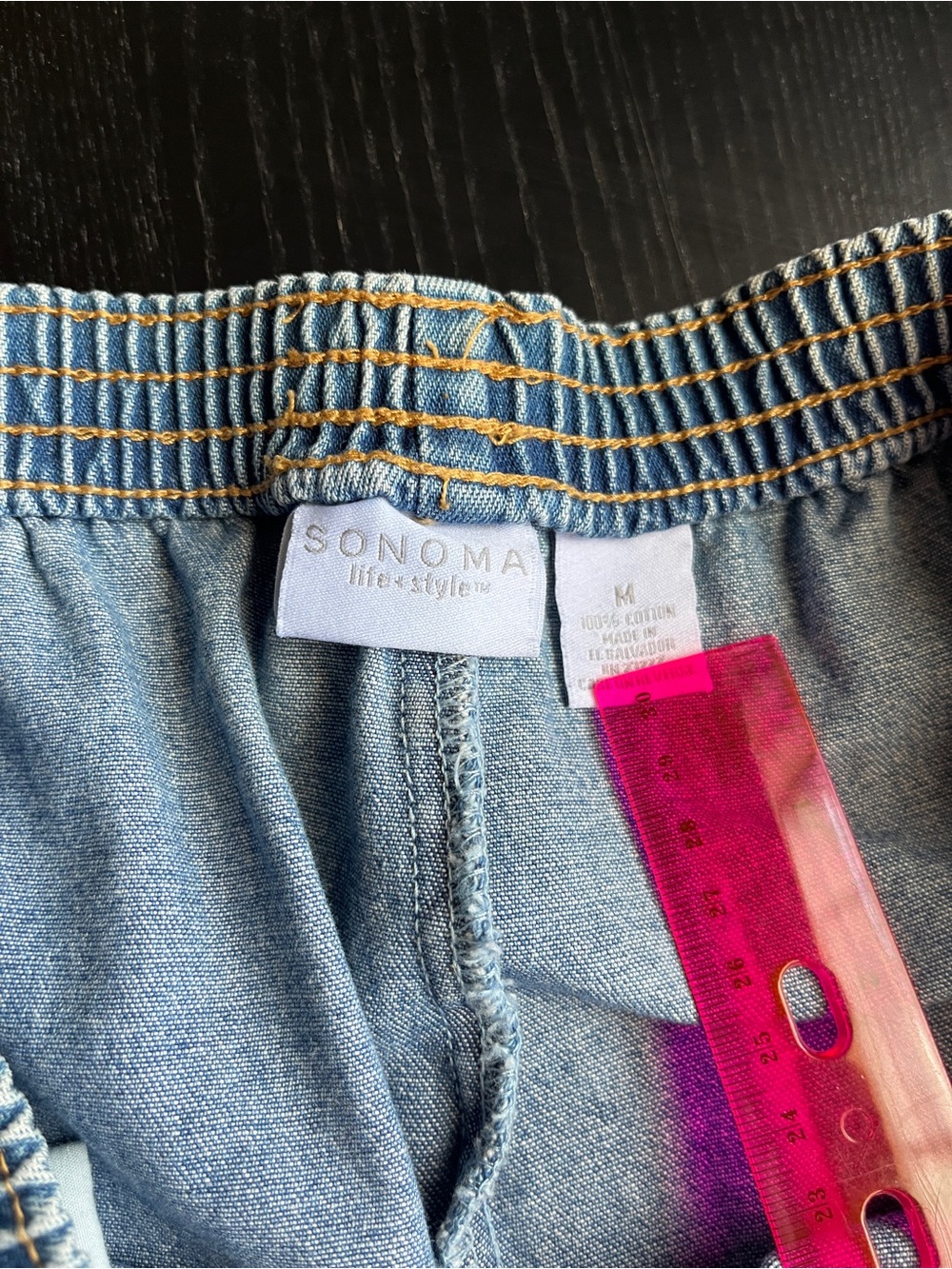 Sonoma Life + Style Women's Blue Denim Elastic Waist Jeans Pants Size M - Picture 3 of 16